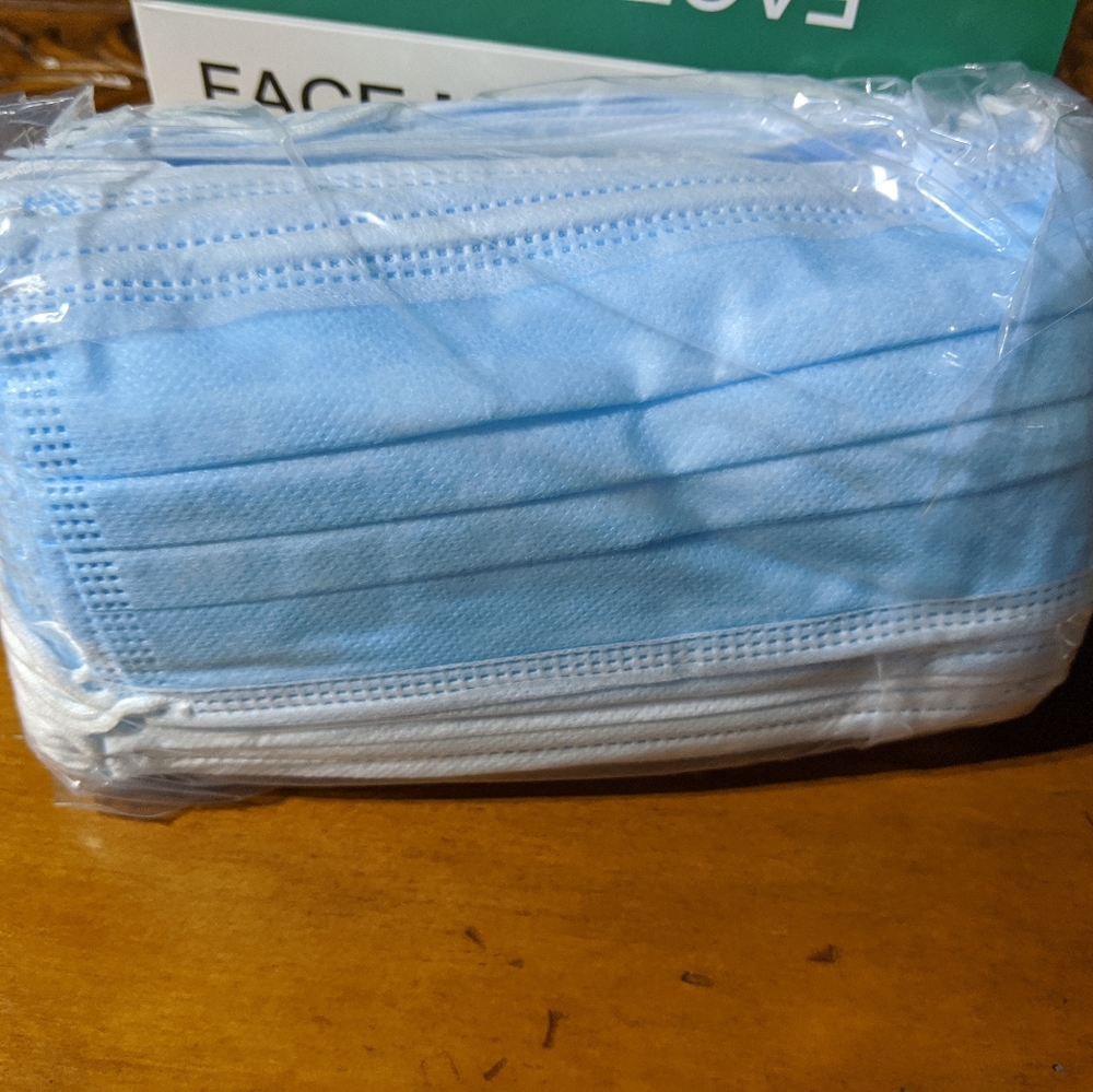 Disposable blue masks